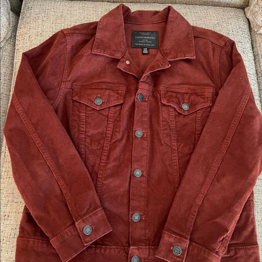 NWOT Lucky Brand Outfit Bundle - Rust Cord Jacket, Matching Jeans, Tee and Belt - Picture 5 of 13